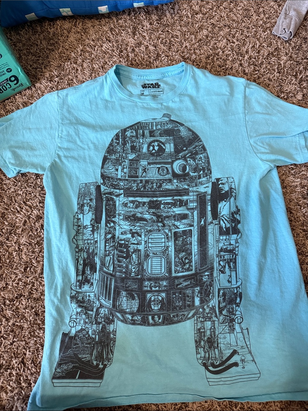 Fifth Sun Kids Light Blue Star Wars R2-D2 Graphic Tee
